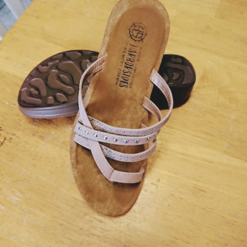 Harborside Wedge Memory Foam Sandal Women's size 6